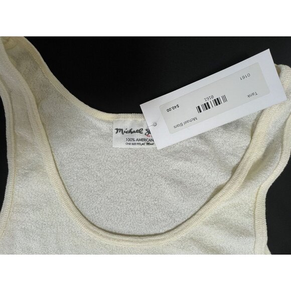 Michael Stars Womens One Size Boho Chic Preppy Cream Sleeveless Tank Top USA - Picture 6 of 10